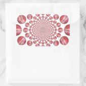 Crimson Vortex: Prachtige rode cricketbalkunst Rechthoekige Sticker (Tas)