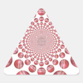 Crimson Vortex: Prachtige rode cricketbalkunst Sticker (Voorkant)