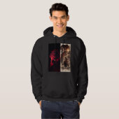 Crimson Warrior Anime Hoodie – Dual Shadow Editie (Voorkant volledig)