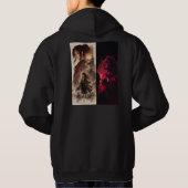 Crimson Warrior Anime Hoodie – Dual Shadow Editie (Achterkant)