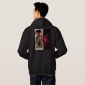 Crimson Warrior Anime Hoodie – Dual Shadow Editie (Achterkant volledig)