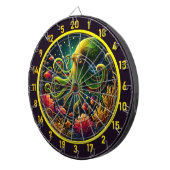Crimson Wave Octopus Dartboard Dartbord (Voorkant Rechts)