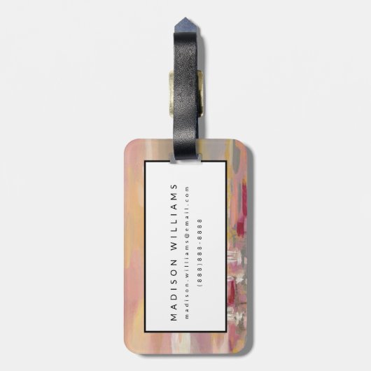 Crimson Waves Bagagelabel (Achterkant verticaal)