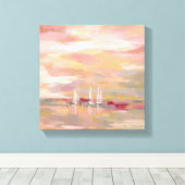 Crimson Waves Canvas Afdruk (Insitu (Houten vloer))