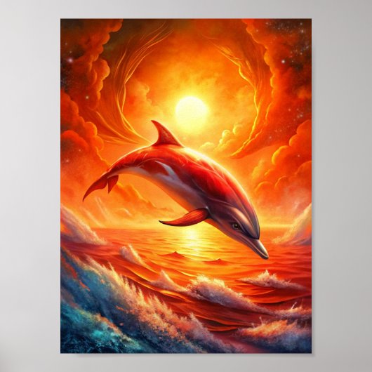 "Crimson Waves" Poster (Voorkant)