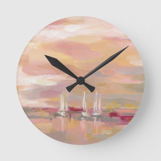 Crimson Waves Ronde Klok (Voorkant)