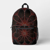 Crimson Web: Fractale dans met de Redback Spider Bedrukte Rugzak (Voorkant)