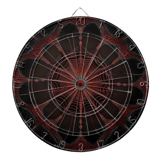 Crimson Web: Fractale dans met de Redback Spider Dartbord (Voorkant)