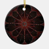 Crimson Web: Fractale dans met de Redback Spider Keramisch Ornament (Voorkant)
