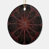 Crimson Web: Fractale dans met de Redback Spider Keramisch Ornament (Links)