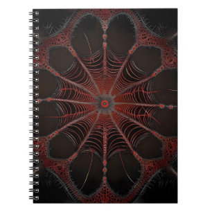 Crimson Web: Fractale dans met de Redback Spider Notitieboek