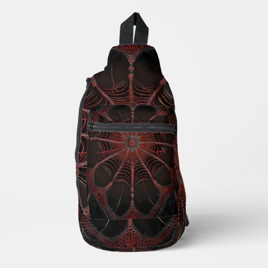 Crimson Web: Fractale dans met de Redback Spider Sling Bag (Voorkant)