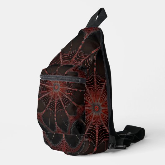 Crimson Web: Fractale dans met de Redback Spider Sling Bag (Rechterhoek)