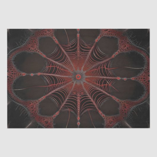 Crimson Web: Fractale dans met de Redback Spider Tissuepapier (Voorkant)