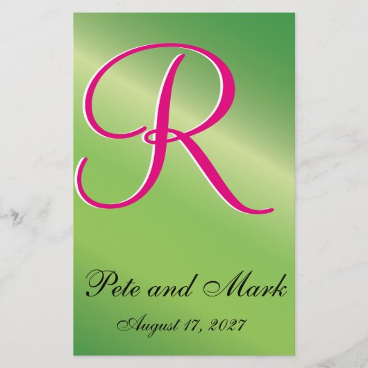 Crimson Wedding Monogram (Voorkant)