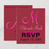 Crimson Wedding Monogram Value Budget Red Fabulous (Voorkant / Achterkant)