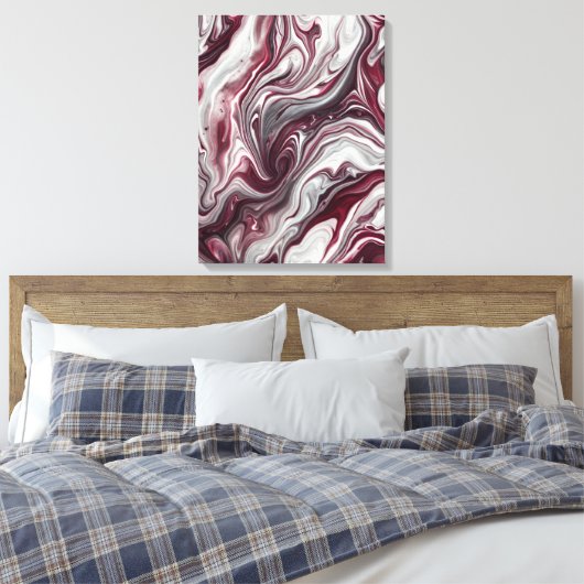 Crimson Whirlwind Canvas Kunst (Insitu (Slaapkamer))