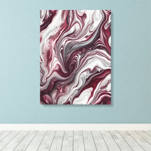 Crimson Whirlwind Canvas Kunst (Insitu (Houten vloer))