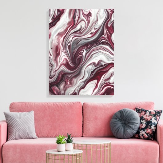 Crimson Whirlwind Canvas Kunst (Insitu (Woonkamer))