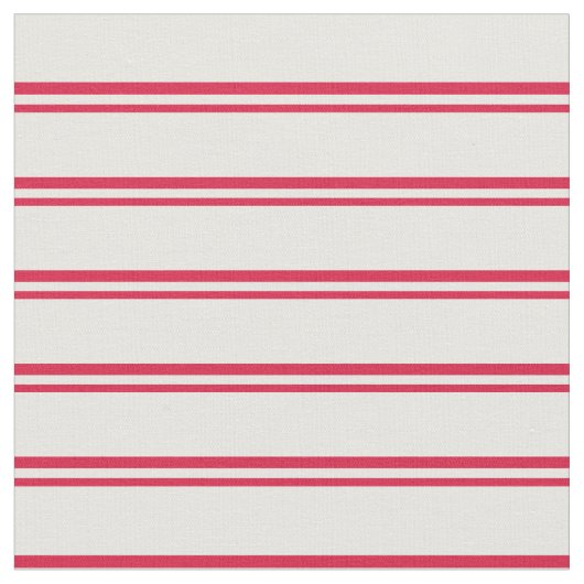 Crimson & White Colored Lines Pattern Stof (Close Up)