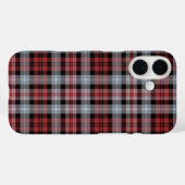 Crimson White en Black Plaid Case-Mate iPhone Case (Achterkant (horizontaal))