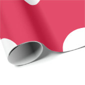 Crimson White Grote Polka Dots Cadeaupapier (Rol Hoek)