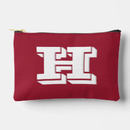 Crimson White School Varsity Letter Block Monogram Etui