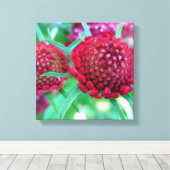 Crimson Wild Flower Canvas Afdruk (Insitu (Houten vloer))