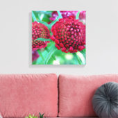 Crimson Wild Flower Canvas Afdruk (Insitu (Woonkamer))