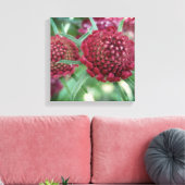 Crimson Wild Flower Canvas Print (Insitu (Woonkamer))