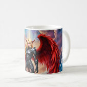 Crimson Wing – Gevallen engel krijger. Koffiemok (Voorkant rechts)