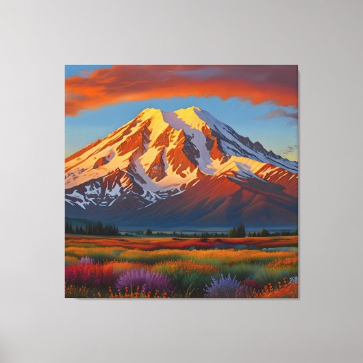 Crimson wolken boven de vallei canvas afdruk (Voorkant)