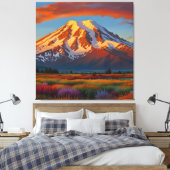 Crimson wolken boven de vallei canvas afdruk (Insitu (Slaapkamer))