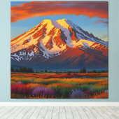 Crimson wolken boven de vallei canvas afdruk (Insitu (Houten vloer))