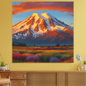 Crimson wolken boven de vallei canvas afdruk (Insitu (Woonkamer))