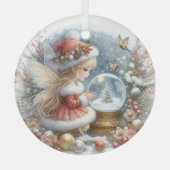 Crimson Wonder in Winter’s Glow Glas Ornament (Voorkant)