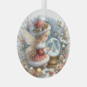 Crimson Wonder in Winter’s Glow Glas Ornament (Voorkant Rechts)