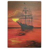 Crimson Zeeen Clipper Ship Klembord (Achterkant)