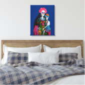 Crina en Calavera Child Sugar Skull Canvas Afdruk (Insitu (Slaapkamer))