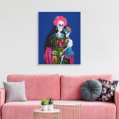 Crina en Calavera Child Sugar Skull Canvas Afdruk (Insitu (Woonkamer))