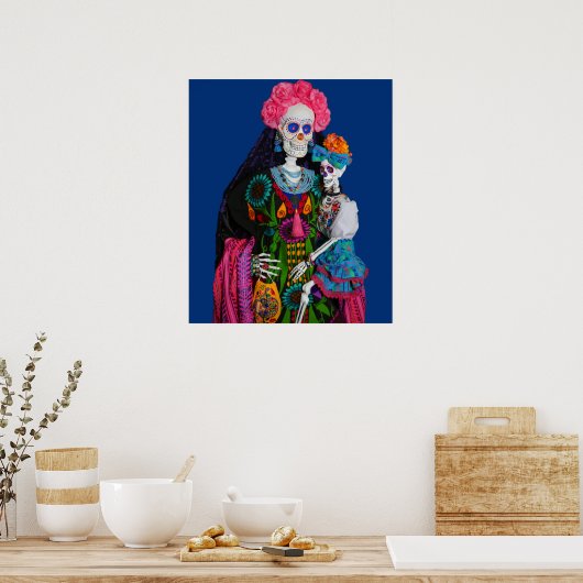 Crina en Calavera Child Sugar Skull Poster (Keuken)