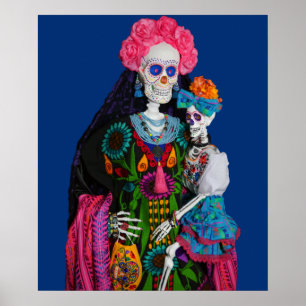 Crina en Calavera Child Sugar Skull Poster