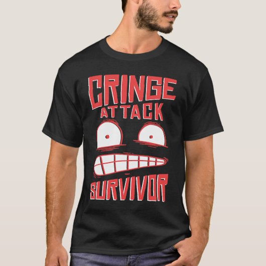Cringe-frase Gen Z meme omschrijft Cringe T-shirt (Voorkant)