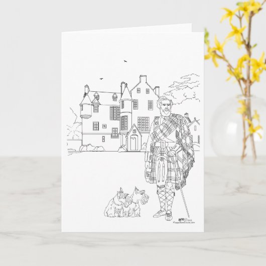 Cringletie House Scotland Kaart (Gele Bloem)