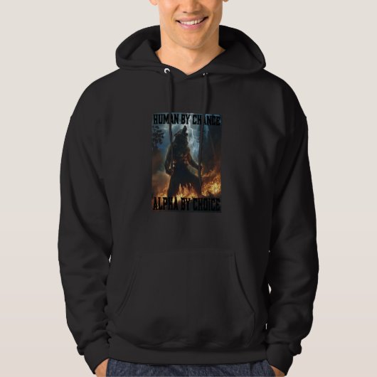 Cringy Howling Alpha Wolf Cringe Meme Funny Cringe Hoodie (Voorkant)