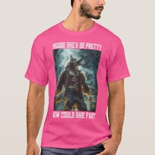 Cringy Sad Angry Weerwolf Kitten Cringe Alpha Wolf T-shirt