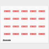 Cringy Stamp Ronde Sticker (Vel)