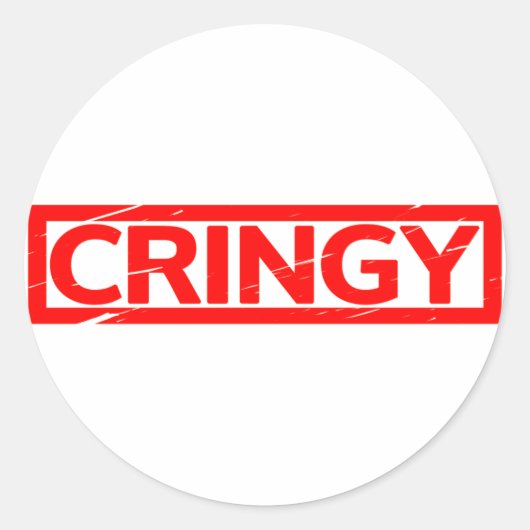 Cringy Stamp Ronde Sticker (Voorkant)