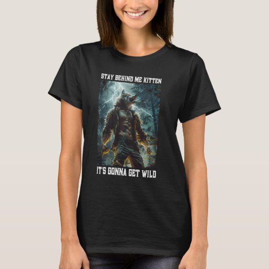 Cringy Weerwolf Kitten Wolf Meme Cringe Alpha T-shirt (Voorkant)