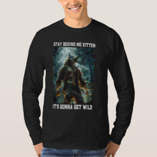 Cringy Weerwolf Kitten Wolf Meme Cringe Alpha T-shirt